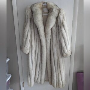 SOLD! Elegant Luxurious Genuine Vintage Blue Fox Fur Coat